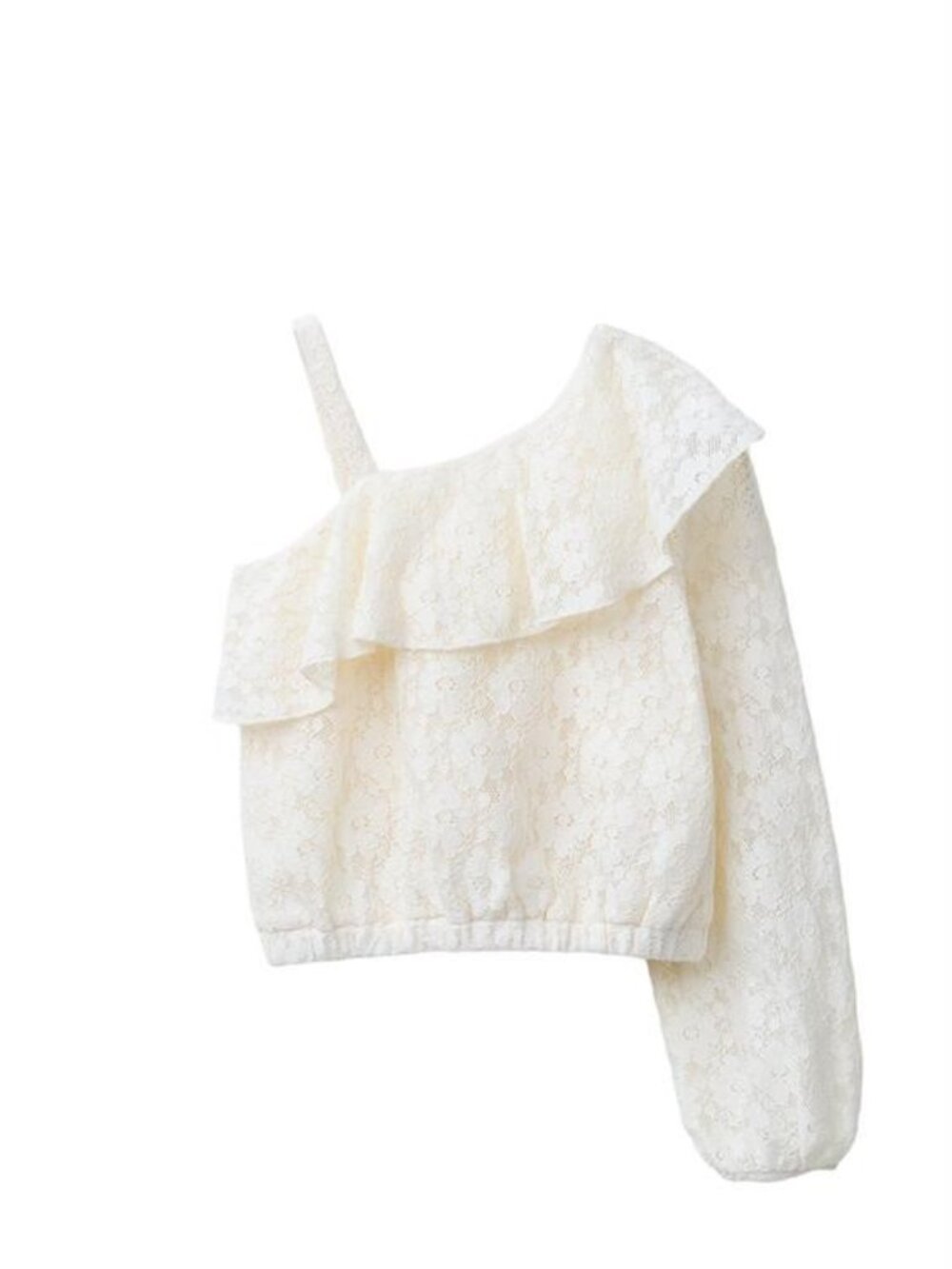 NWT Zara Girl's Off the Shoulder Ruffled Lace Blouse 12-13 156cm